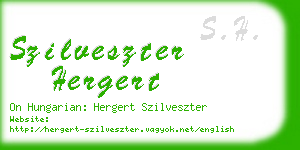 szilveszter hergert business card